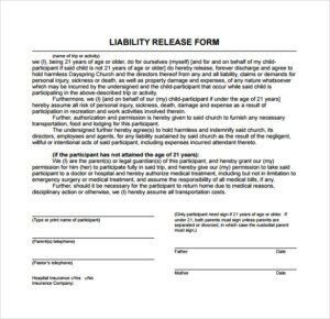 10 Liability Release Form Examples Download For Free Sample Templates