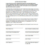 10 Sample Actor Release Forms To Download Sample Templates