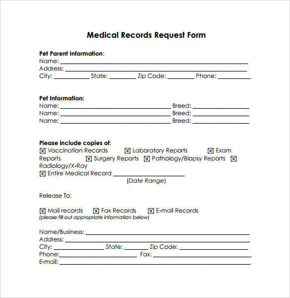 11 Medical Records Release Forms Samples Examples Format Sample 