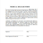 11 Medical Release Forms Sample Templates