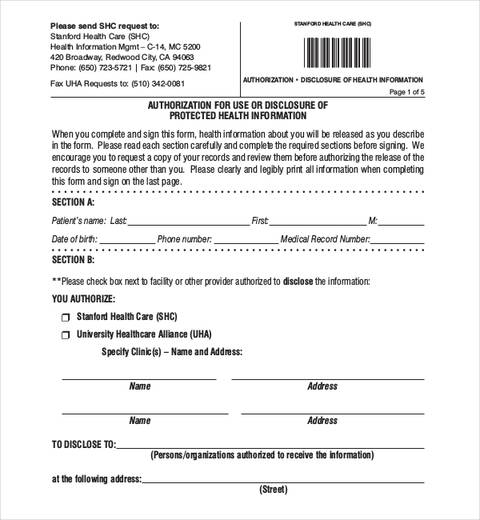 19 Sample Medical Records Release Forms Sample Forms