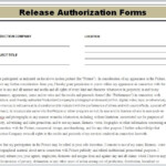 23 Free Release Authorization Forms Templates Bash