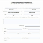 30 Child Travel Consent Form Template In 2020 Travel Consent Form