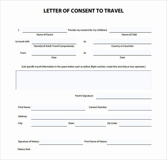  30 Child Travel Consent Form Template In 2020 Travel Consent Form 