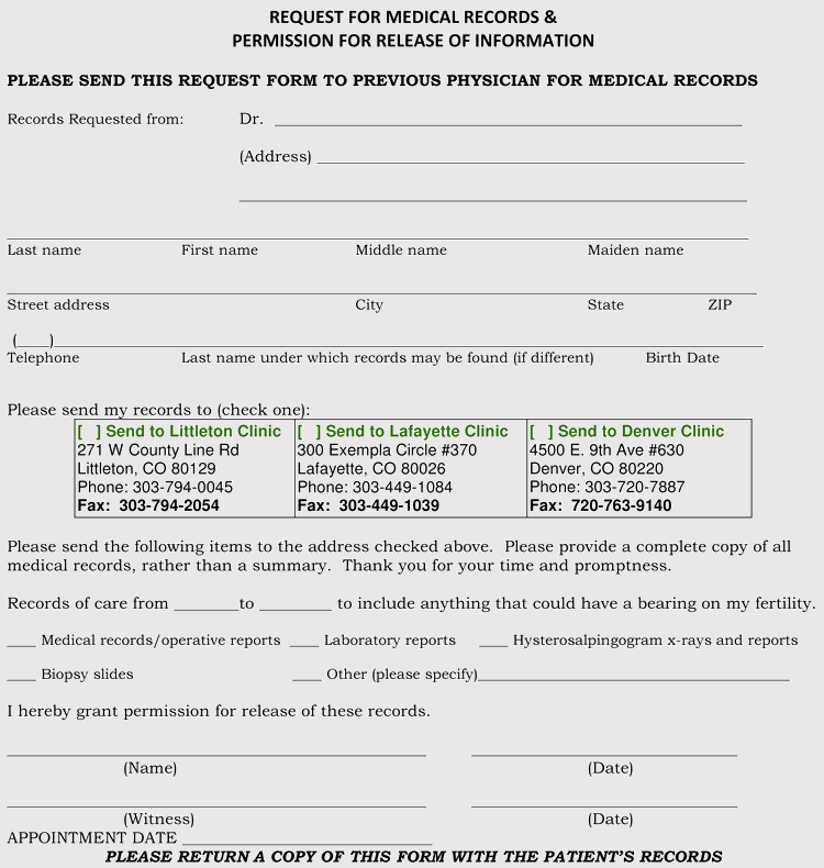 40 FREE Medical Record Release Forms Word PDF 