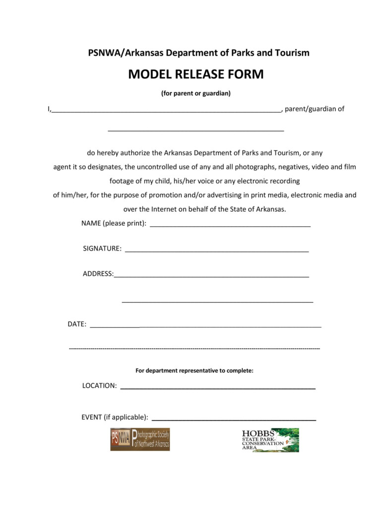 50 Best Model Release Forms Free Templates TemplateLab