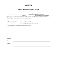 50 Best Model Release Forms Free Templates TemplateLab