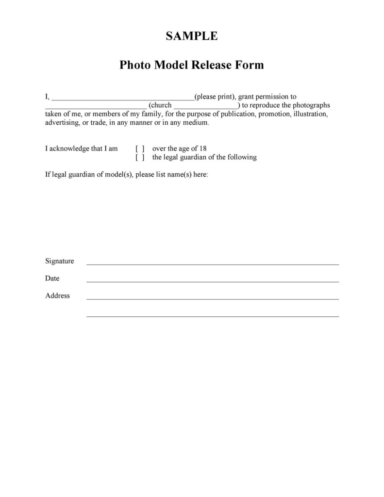 50 Best Model Release Forms Free Templates TemplateLab