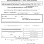 Authorization For Review Of Criminal History Information Acic Fill