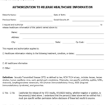 Authorization To Release Healthcare Information Download The Free