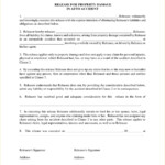 Car Accident Release Of Liability Settlement Agreement Form