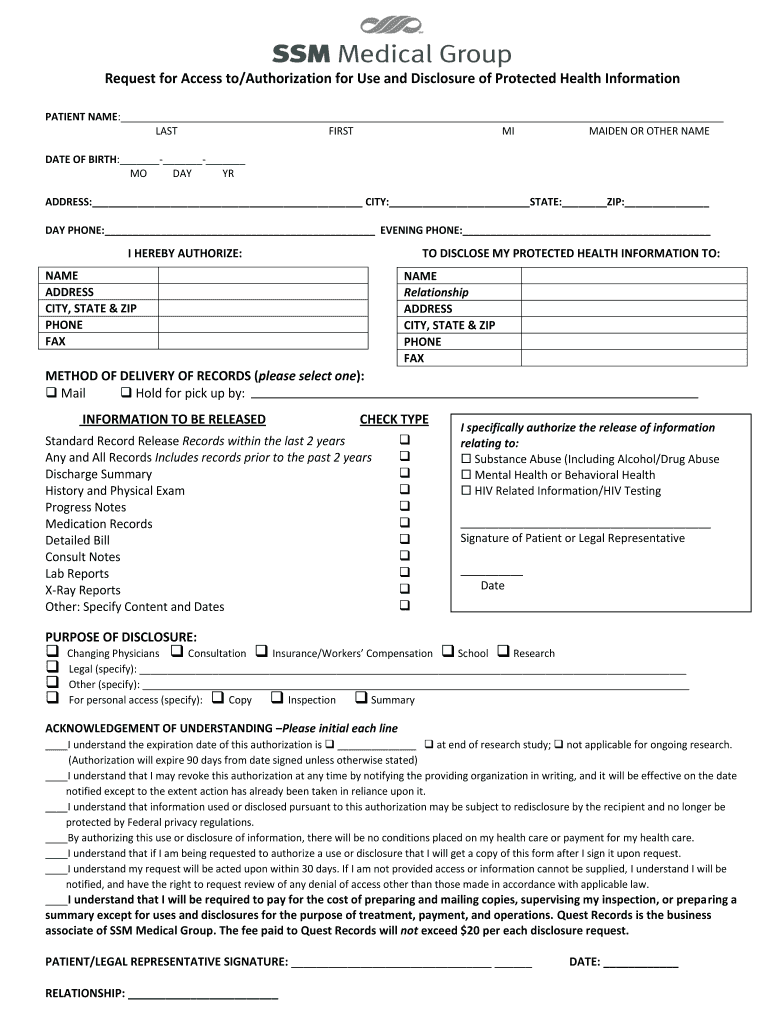 Cardinal Glennon Medical Records Fill Out And Sign Printable PDF 