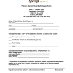 Crystal Springs Dental Patient Dental Records Release Form Fill And