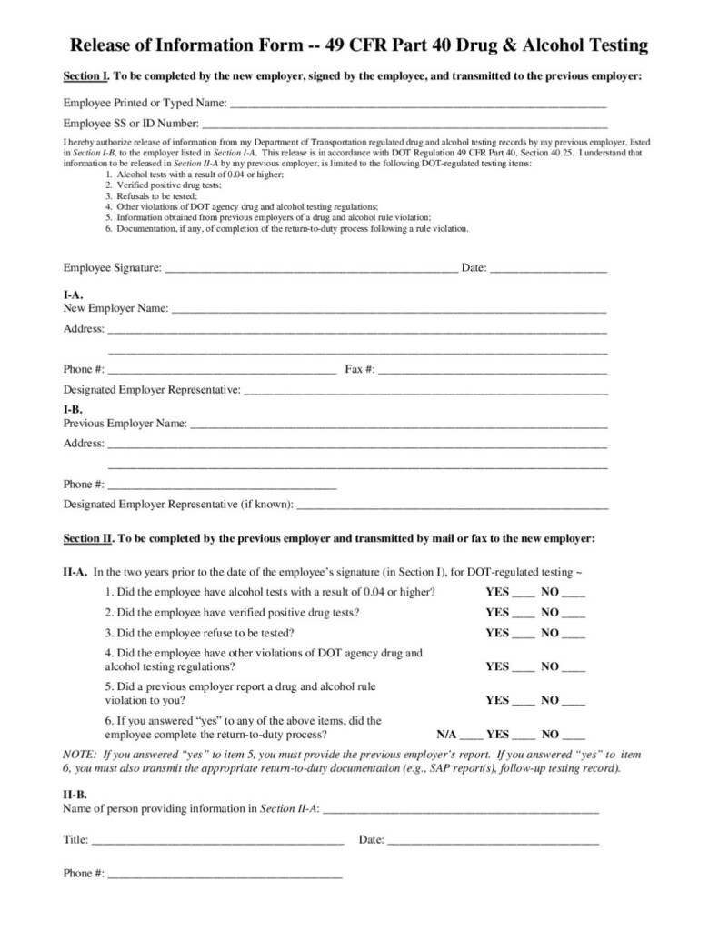 Drug Alcohol Release Of Information Form By Bo Sepehr Issuu