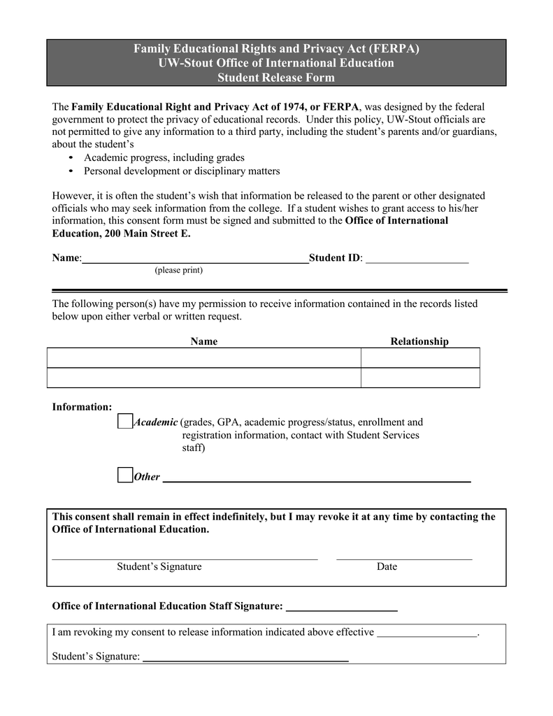 Ferpa Form For Parents The 7 Secrets You Will Never Know About Ferpa