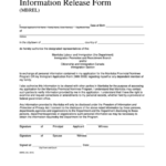 Fillable Information Release Form Printable Pdf Download