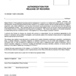 Form 08 4022 A Authorization For Release Of Records Printable Pdf