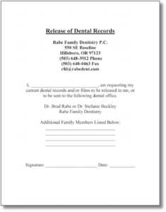 Forms Rabe Family Dentistry