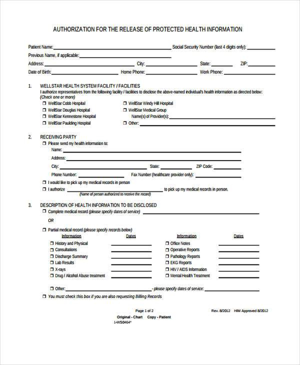FREE 10 Hospital Release Forms In PDF MS Word