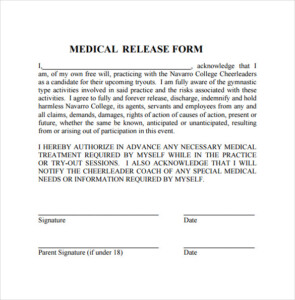 FREE 10 Sample Medical Release Forms In PDF MS Word