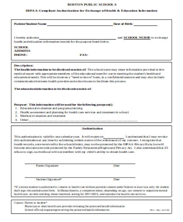 FREE 11 HIPAA Release Form Samples In PDF MS Word