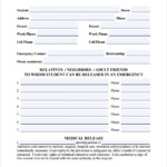 FREE 12 Sample Emergency Release Forms In PDF MS Word