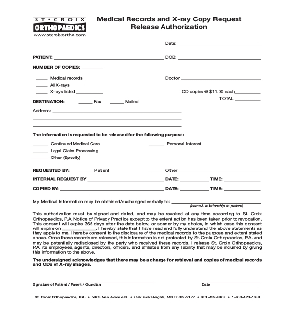 FREE 22 Sample Medical Release Forms In PDF Word Excel