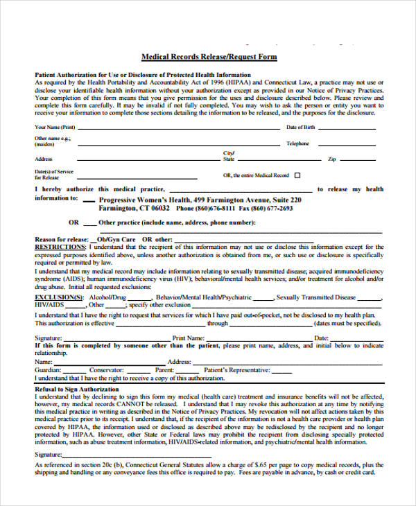 FREE 23 Patient Release Forms In PDF MS Word
