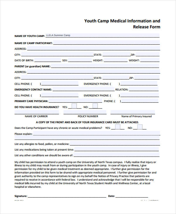 FREE 26 Medical Release Form Templates In PDF MS Word Excel