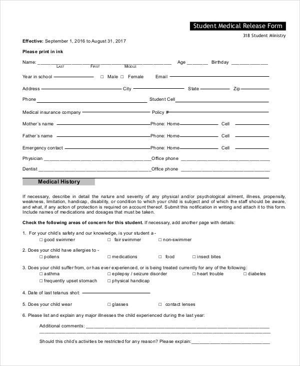 FREE 31 Medical Release Forms In PDF