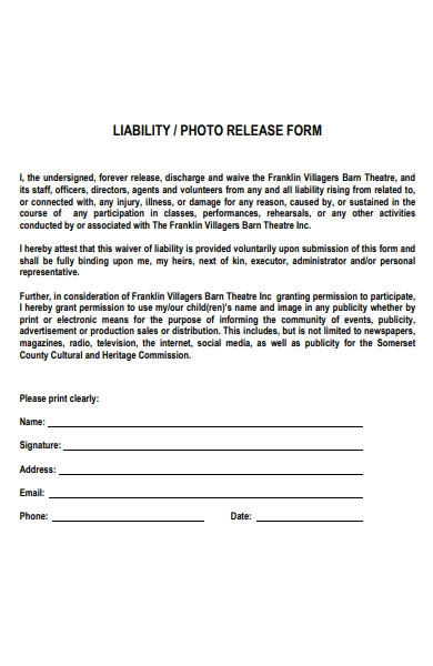 FREE 35 Photo Release Form In PDF MS Word