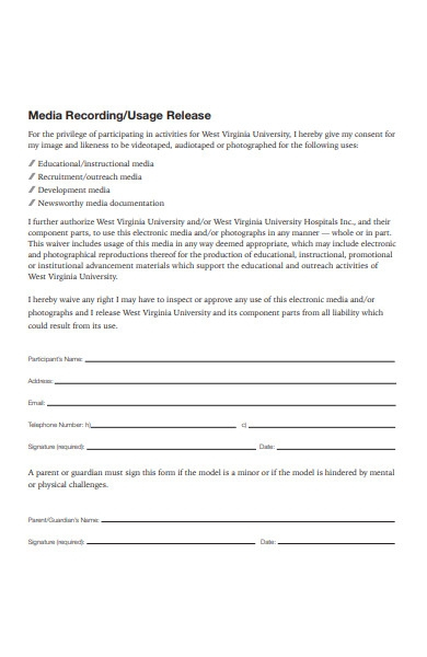 FREE 40 Media Release Forms In PDF MS Word