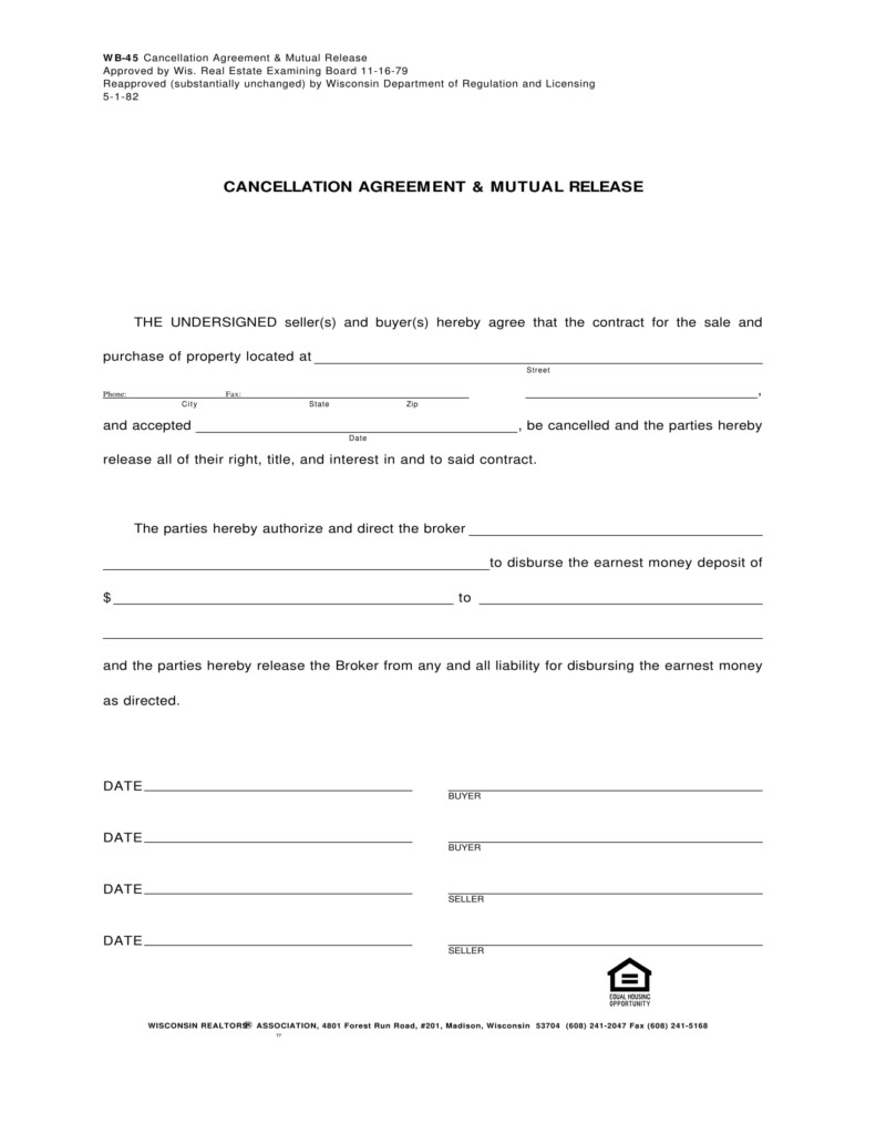 FREE 5 Mutual Release Agreement Contract Forms In PDF MS Word