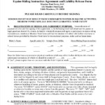 FREE 7 Sample Equine Release Forms In MS Word PDF
