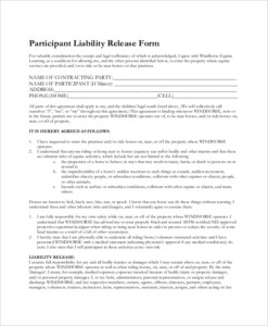 FREE 7 Sample Equine Release Forms In MS Word PDF