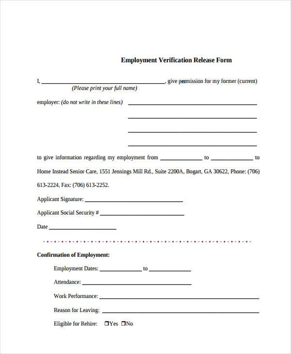 FREE 9 Sample Employee Release Forms In PDF MS Word Excel