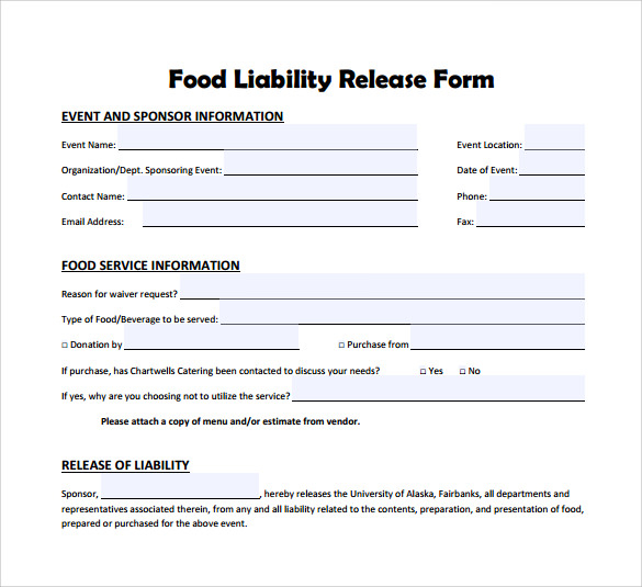 FREE 9 Sample Liability Release Form Examples In PDF MS Word