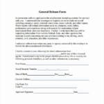 Free General Release Form Template Awesome 10 Sample General Release