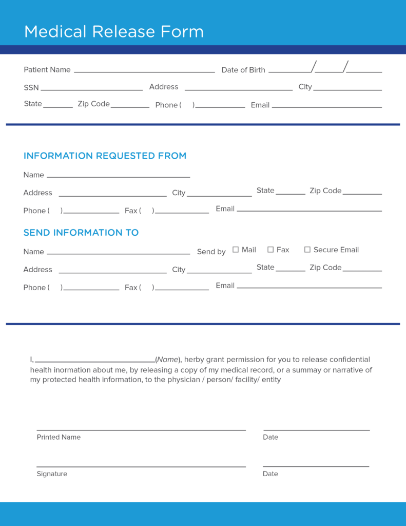 Free Medical Release Form Template CareCloud Continuum