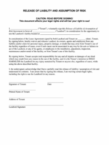 Free Release Of Liability Form Fill Out And Sign Printable Pdf Template