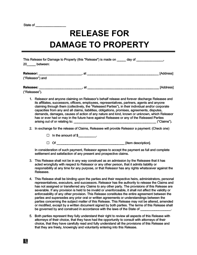 Free Release Of Liability Form Sample Waiver Form Legal Templates