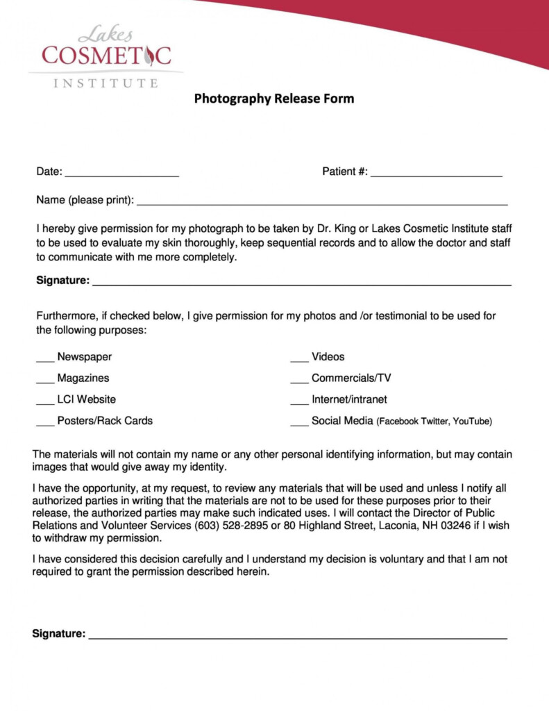 Free School Social Media Photo Release Form Template Stableshvf