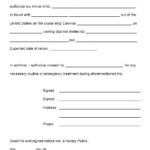 Free Travel Consent Form For Minor Child Gianneir