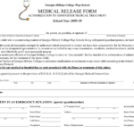 Georgia Medical Release Form Download The Free Printable Basic Blank