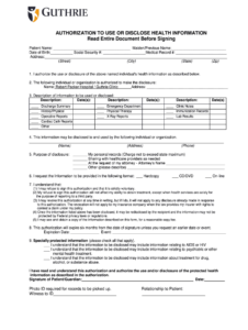 Guthrie Sayre Medical Records Phone Number Fill Online Printable