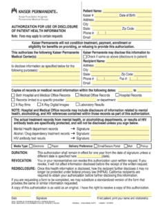 Kaiser Hipaa Form Fill Online Printable Fillable Blank PdfFiller