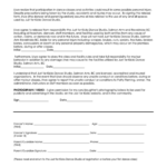 Liability Release Form And Assumption Of Risk Form Dance Studio