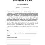 Media Release Form In Word And Pdf Formats