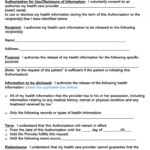 Medical Authorization Form Template Addictionary