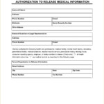 Medical Records Release Authorization Form HIPAA